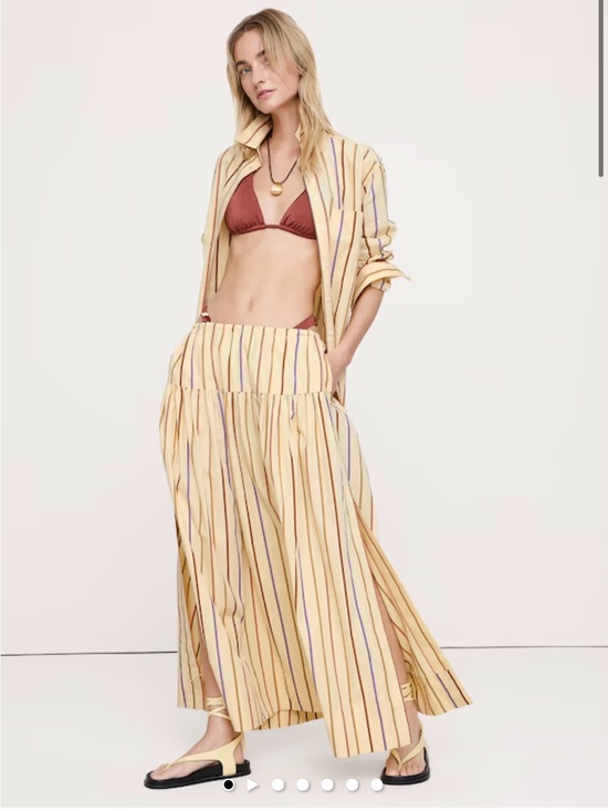Banana Republic Dresses & Skirts - TIERED COTTON POPLIN MAXI SKIRT